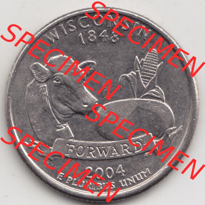 Amerika USA 2004-2004, 0,25 Dollar Quarter Dollar Wisconsin 1848 (1) Sammlung
