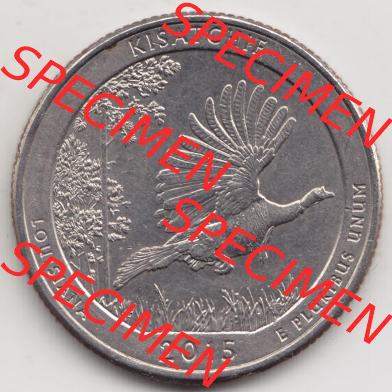 Amerika USA 2015-2015, 0,25 Dollar Quarter Dollar Kisatchie, Louisiana (1) Sammlung