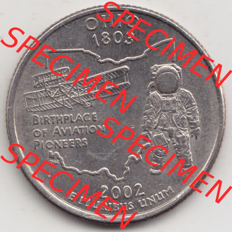 Amerika USA 2002-2002, 0,25 Dollar Quarter Dollar Ohio 1803 (1) Sammlung