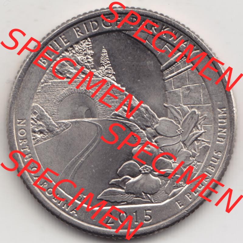 Amerika USA 2015-2015, 0,25 Dollar Quarter Dollar Blue Ridge Parkway, North Carolina (1) Sammlung