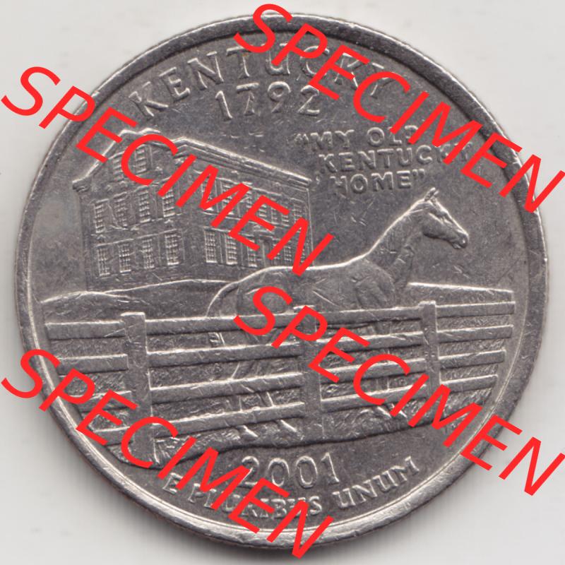 Amerika USA 2001-2001, 0,25 Dollar Quarter Dollar Kentucky 1792 (1) Sammlung