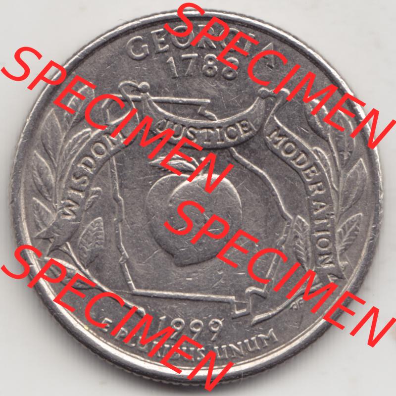 Amerika USA 1999-1999, 0,25 Dollar Quarter Dollar Georgia (1) Sammlung