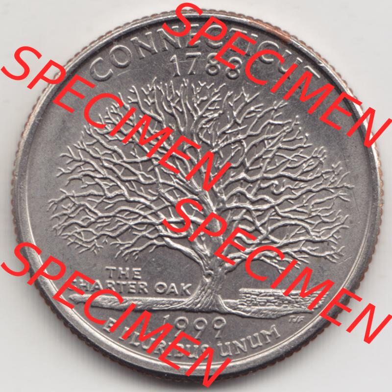 Amerika USA 1999-1999, 0,25 Dollar Quarter Dollar Connecticut 1788 (1) Sammlung