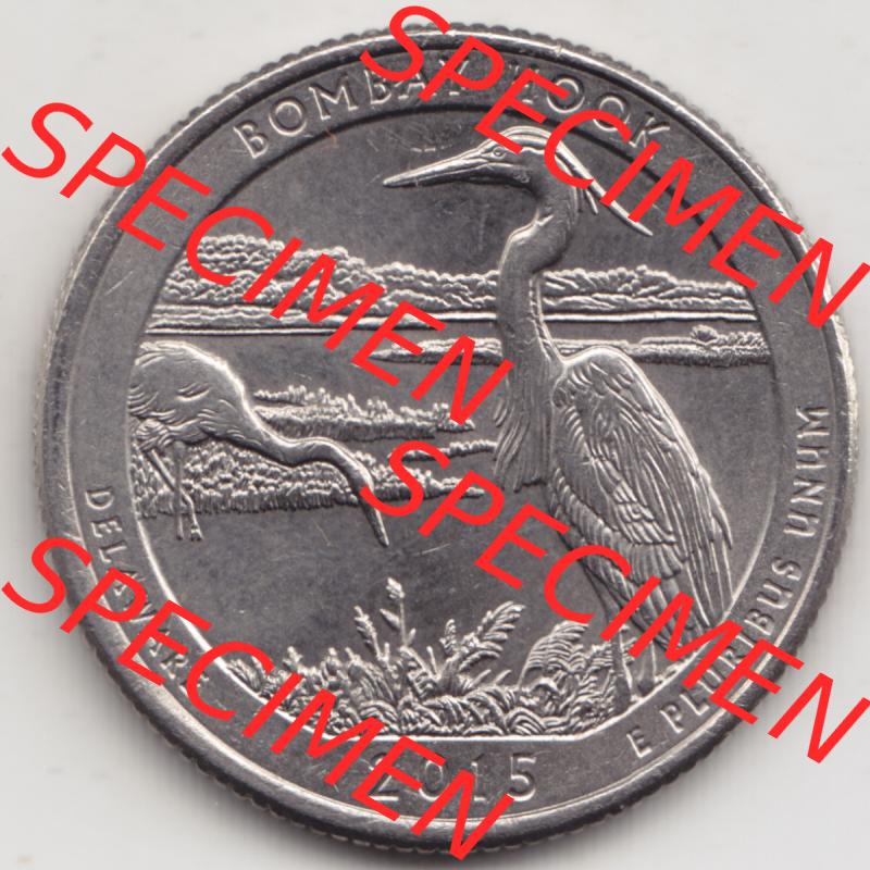 Amerika USA 2015-2015, 0,25 Dollar Quarter Dollar Bombay Hook, Delaware (1) Sammlung