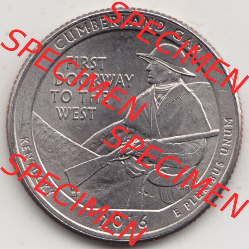 Amerika USA 2016-2016, 0,25 Dollar Quarter Dollar Cumberland Gap, Kentucky (1) Sammlung
