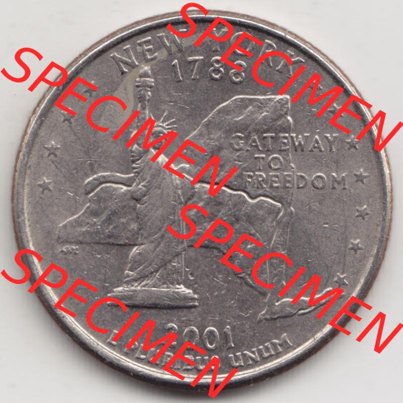 Amerika USA 2001-2001, 0,25 Dollar Quarter Dollar New York 1788 (1) Sammlung