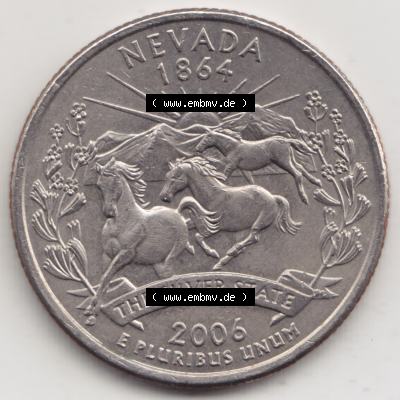 Amerika USA 2006-2006, 0,25 Dollar Quarter Dollar Nevada 1864 (1) Sammlung