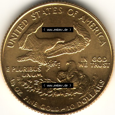 Amerika USA Goldmünze American Eagle 1/4 Unze Viertel-Unze (2) Sammlung
