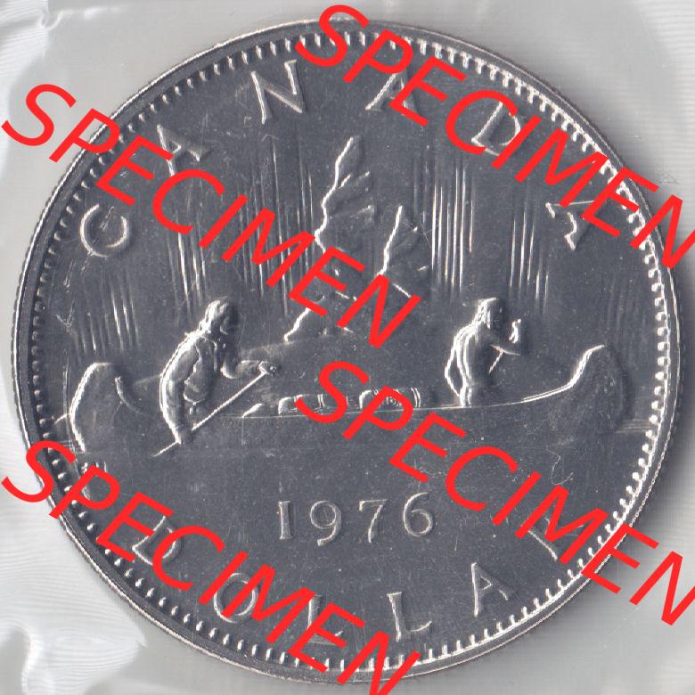 Kanada / Canada Umlaufmünze 1975-1976, 1 Dollar 1976. Hier befindet sich die Vorderseite einer Umlaufmünze 1976 aus Kanada als Digitales Bild im online Katalog zum katalogisieren... Sammlung