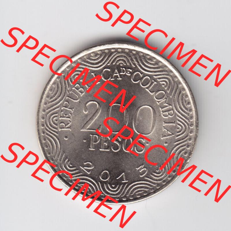 Kolumbien Umlaufmünzen 2013, 200 Pesos. Hier befindet sich die Vorderseite einer Umlaufmünze aus Kolumbien als Digitales Bild im online Katalog zum katalogisieren und kategorisieren... Sammlung