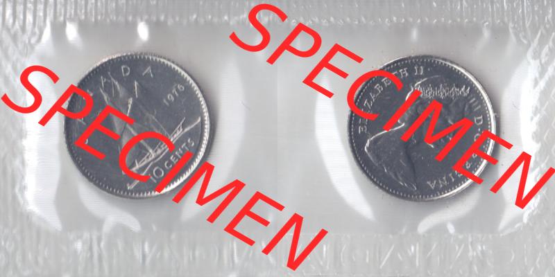 Kanada / Canada Umlaufmünze 1969-1978, 10 Cents 1976. Hier befindet sich die Horizontale Ansicht einer Umlaufmünze 1976 aus Kanada als Digitales Bild im online Katalog zum katalogisieren... Sammlung