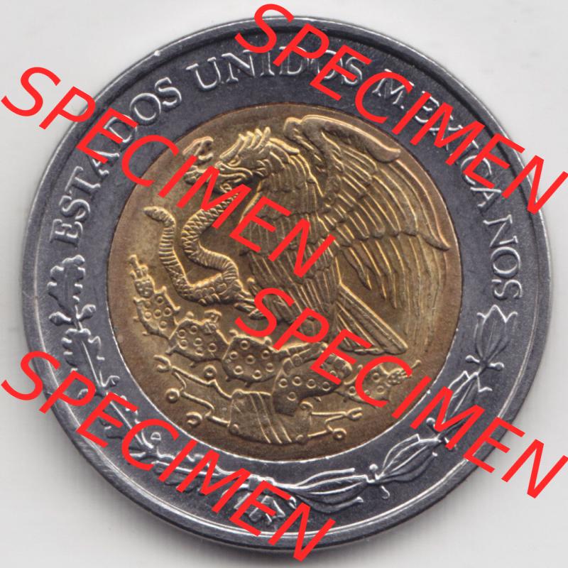 Münzen Mexiko / Mexico 1996-heute, 1 Peso 2000. Hier befindet sich die Rückseite einer Umlaufmünze aus Mexiko / Mexico als Digitales Bild im online Katalog zum katalogisieren... Sammlung