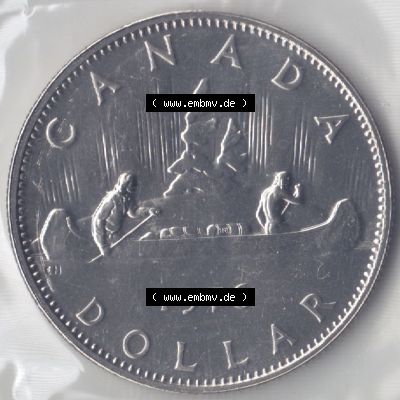 Kanada / Canada Umlaufmünze 1975-1976, 1 Dollar 1976. Hier befindet sich die Vorderseite einer Umlaufmünze 1976 aus Kanada als Digitales Bild im online Katalog zum katalogisieren... Sammlung