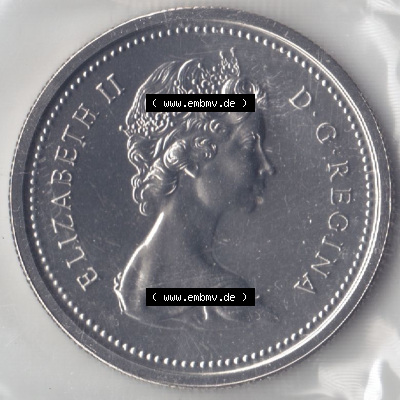 Kanada / Canada Umlaufmünze 1975-1976, 1 Dollar 1976. Hier befindet sich die Rückseite einer Umlaufmünze 1976 aus Kanada als... Sammlung