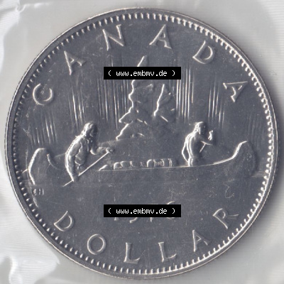Kanada / Canada Umlaufmünze 1975-1976, 1 Dollar 1976. Hier befindet sich die Vorderseite einer Umlaufmünze 1976 aus Kanada als... Sammlung