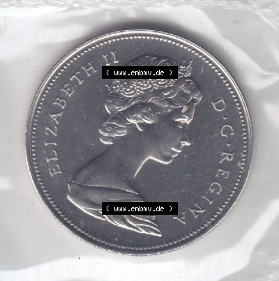 Kanada / Canada Umlaufmünze 1968-1976, 50 Cent 1976. Hier befindet sich die Rückseite einer Umlaufmünze 1976 aus Kanada als... Sammlung