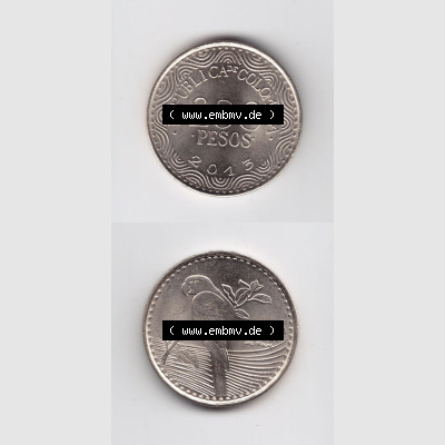 Kolumbien Umlaufmünzen 2013, 200 Pesos. Hier befindet sich die Vorderseite und Rückseite einer Umlaufmünze aus Kolumbien als Digitales Bild in vertikaler Ausrichtung untereinander... Sammlung