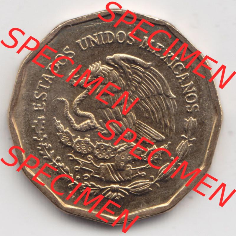 Münzen Mexiko / Mexico 1992-2009, 20 Centavos 1999. Hier befindet sich die Rückseite einer Umlaufmünze aus Mexiko / Mexico als Digitales Bild im online Katalog zum katalogisieren... Sammlung