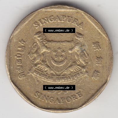 Münze Singapur Umlaufmünze 1992-2012, 1 Dollar (2) Sammlung