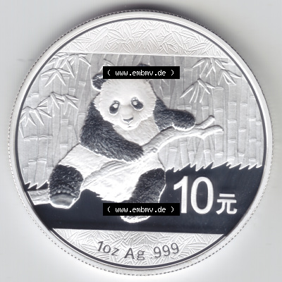 Münze China 2014, 1 Unze Panda Silbermünze (1) Sammlung