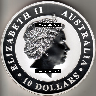 Münze Australien Kookaburra 10 Dollar 10-OZ Silver / 10 Unzen Silber 2010 (2) Sammlung