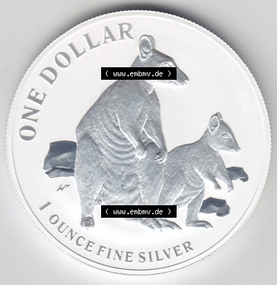 Münze Australien 2011, 1 Dollar Känguru Silbermünze (1) Sammlung