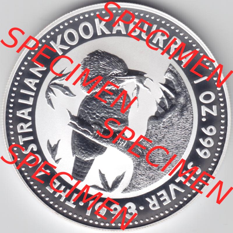 Münze Australien Kookaburra 1 Dollar 1-OZ 1993 (1) Sammlung