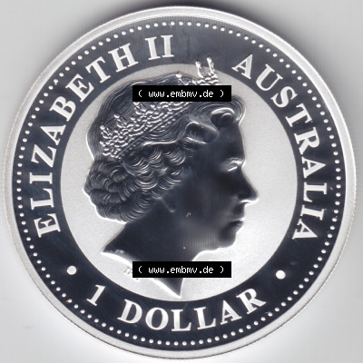 Münze Australien Kookaburra 1 Dollar 1-OZ Silver / 1 Unze Silber 2000 (2) Sammlung
