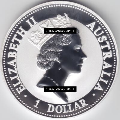 Münze Australien Kookaburra 1 Dollar 1-OZ 1992 (2) Sammlung