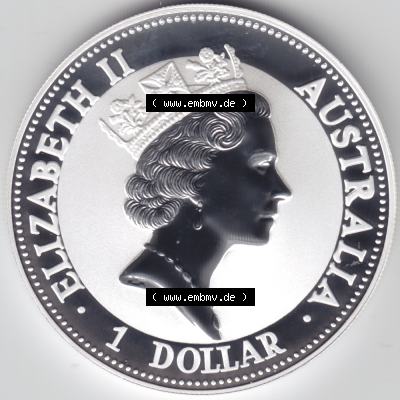 Münze Australien Kookaburra 1 Dollar 1-OZ 1993 (2) Sammlung