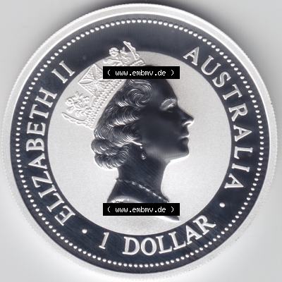 Münze Australien Kookaburra 1 Dollar 1-OZ Silver / 1 Unze Silber 1995 (2) Sammlung