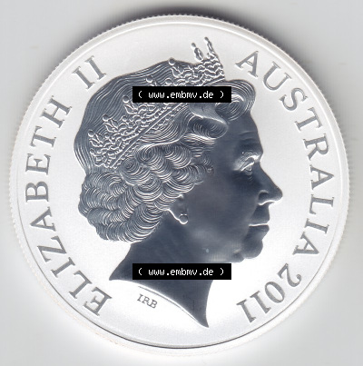 Münze Australien 2011, 1 Dollar Känguru Silbermünze (2) Sammlung