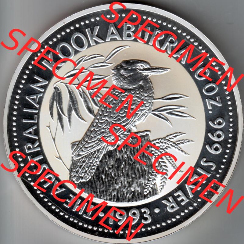 Münze Australien Kookaburra 10 Dollar 10-OZ Silver / 10 Unzen Silber 1993 (1) Sammlung