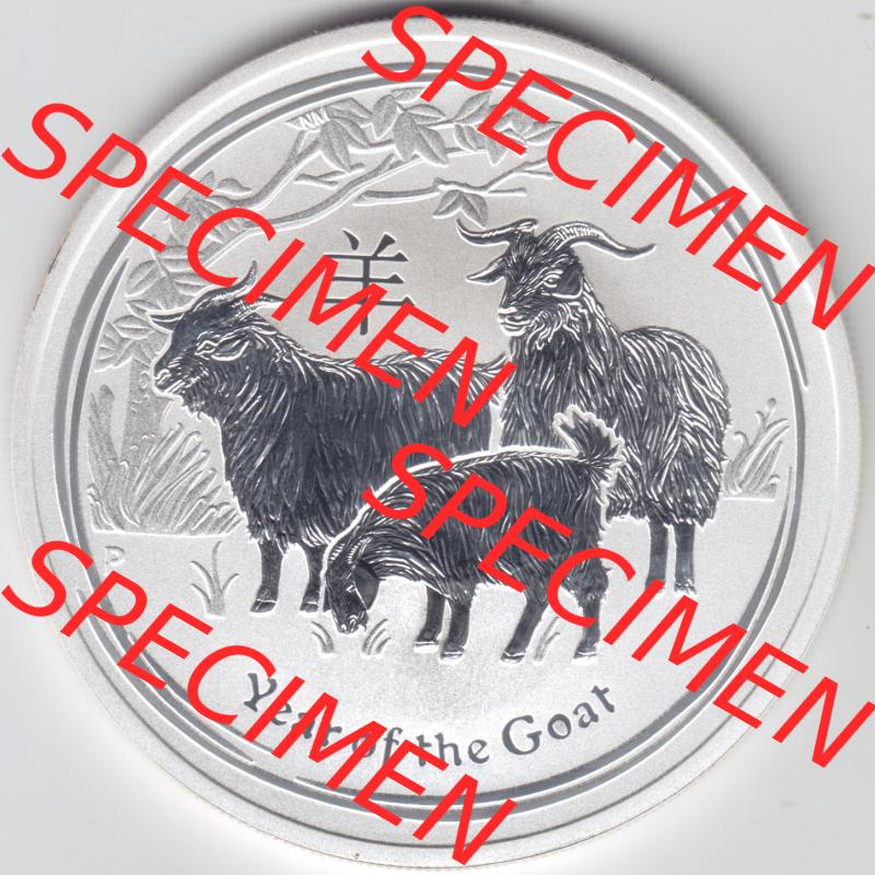 Münze Australien Lunar II. Silbermünze 2015, 1 Unze Ziege (1) Sammlung