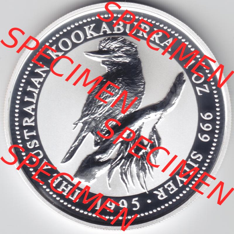 Münze Australien Kookaburra 1 Dollar 1-OZ Silver / 1 Unze Silber 1995 (1) Sammlung