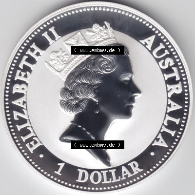 Münze Australien Kookaburra 1 Dollar 1-OZ 1992 (2) Sammlung