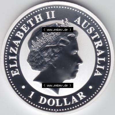 Münze Australien Kookaburra 1 Dollar 1-OZ Silver / 1 Unze Silber 1999 (2) Sammlung