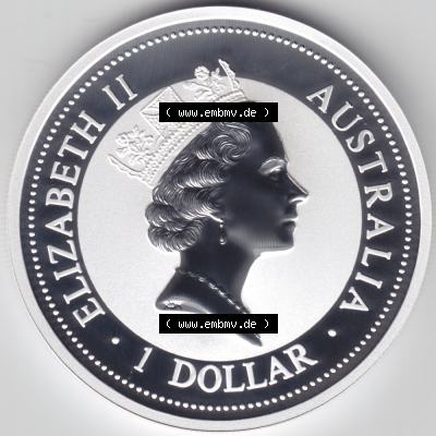 Münze Australien Kookaburra 1 Dollar 1-OZ Silver / 1 Unze Silber 1994 (2) Sammlung