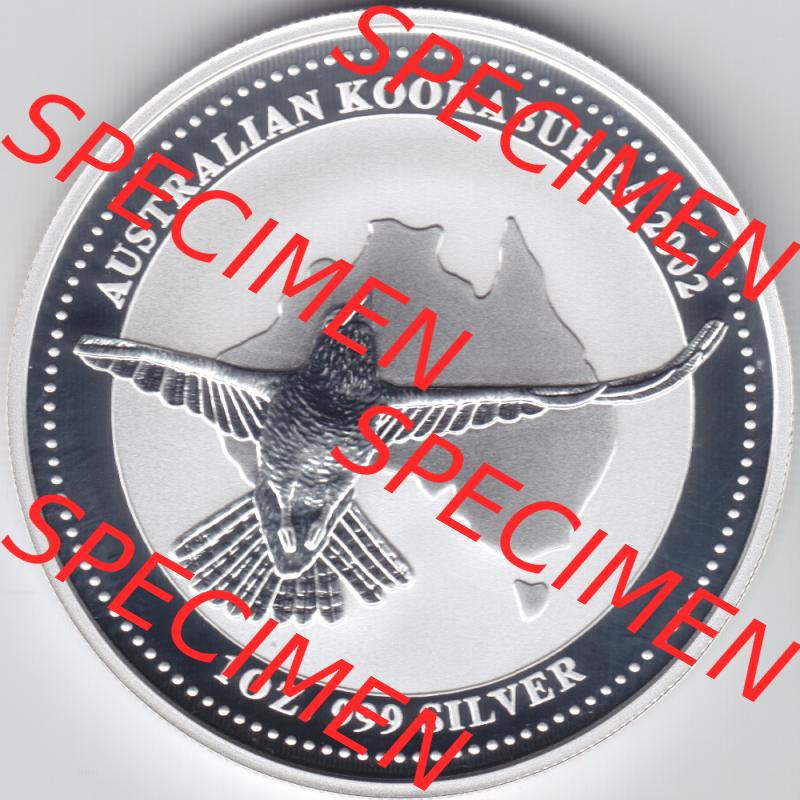 Münze Australien Kookaburra 1 Dollar 1-OZ Silver / 1 Unze Silber 2002 (1) Sammlung