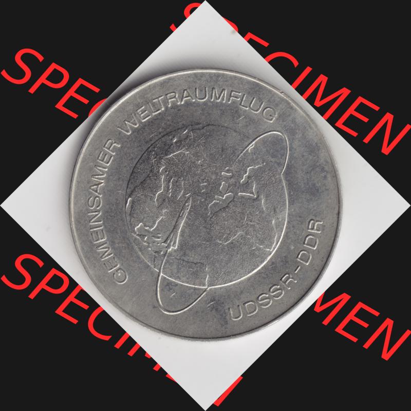 1978, 10 Mark, A Gemeinsamer Weltraumflug UDSSR-DDR, Münzen-Vorderseite mit Motiv der DDR Gedenkmünze auf einen Digitalen Bild, der Münze aus Deutschland der DDR,... Sammlung