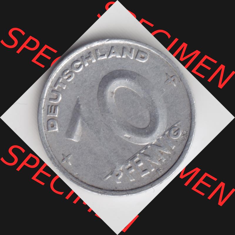 1950, E 50 Pfennig Münze Deutschland der DDR, der Deutschen Demokratischen Republik, die DDR Münzen können auf EMBMV im Katalog katalogisiert und verwaltet werden. Sammlung