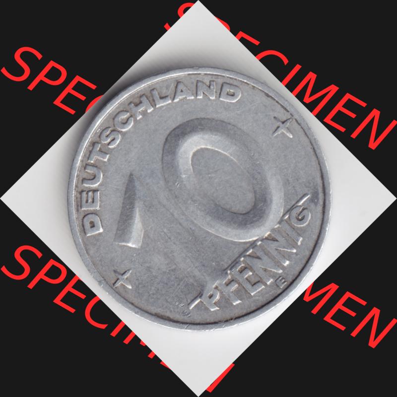 1953, E 10 Pfennig Münzen-Vorderseite Deutschland der DDR, der Deutschen Demokratischen Republik, die DDR Münzen können auf EMBMV im Katalog katalogisiert und verwaltet... Sammlung