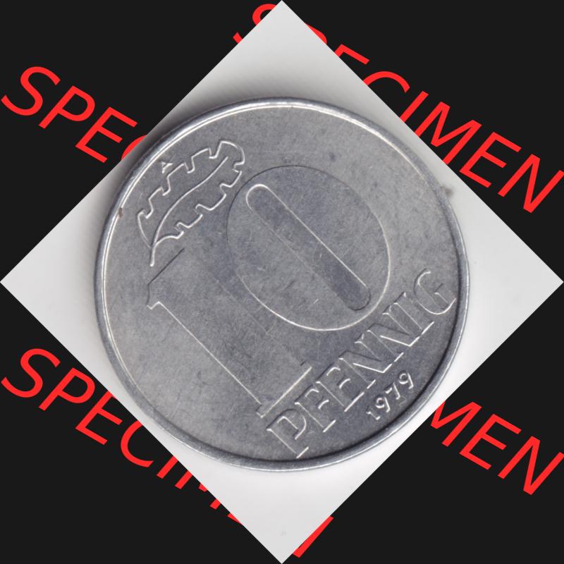 1963-1990, 10 Pfennig, Münzen-Vorderseite der 10 Pfennig-Münze aus Deutschland der DDR, der Deutschen Demokratischen Republik, die DDR Münzen können auf EMBMV... Sammlung