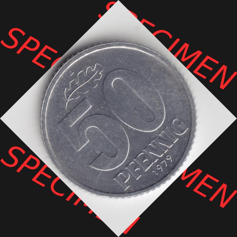 1958-1990, 50 Pfennig, Münzen-Vorderseite der 50 Pfennig Deutschland der DDR, der Deutschen Demokratischen Republik, die DDR Münzen können auf EMBMV im Katalog katalogisiert... Sammlung
