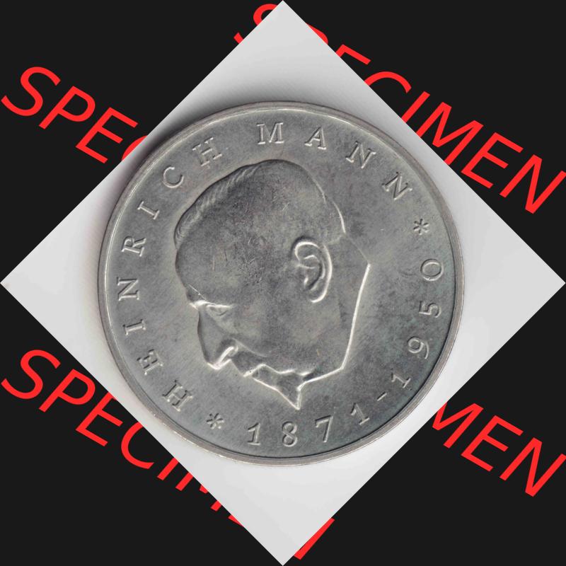 1971, 20 Mark Heinrich Mann 1871-1950, Münzen-Vorderseite mit dem Motiv der Münze auf einen Digitalen Bild, der Münze aus Deutschland der DDR, der Deutschen Demokratischen... Sammlung