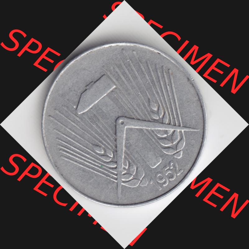1952, E 10 Pfennig Münzen-Rückseite Deutschland der DDR, der Deutschen Demokratischen Republik, die DDR Münzen können auf EMBMV im Katalog katalogisiert und verwaltet... Sammlung