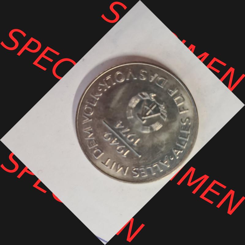 DDR 10 Mark Gedenkmünze, Alles mit dem Volk - Alles für das Volk 1949 - 1974 (2) Sammlung