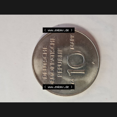 DDR 10 Mark Gedenkmünze, Alles mit dem Volk - Alles für das Volk 1949 - 1974 (1) Sammlung