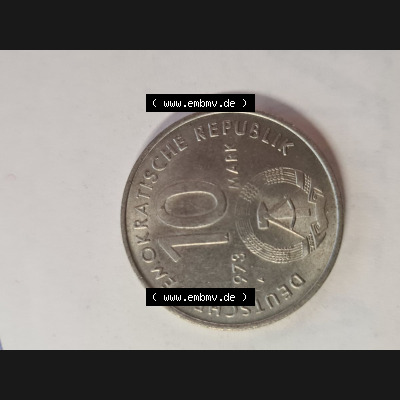 DDR 10 Mark Gedenkmünze 1973, X. Weltfestspiele - Der Jugend und Studenten 1973 in Berlin, Hauptstadt der DDR, aus DDR Münzen Sammlung. (2) Sammlung