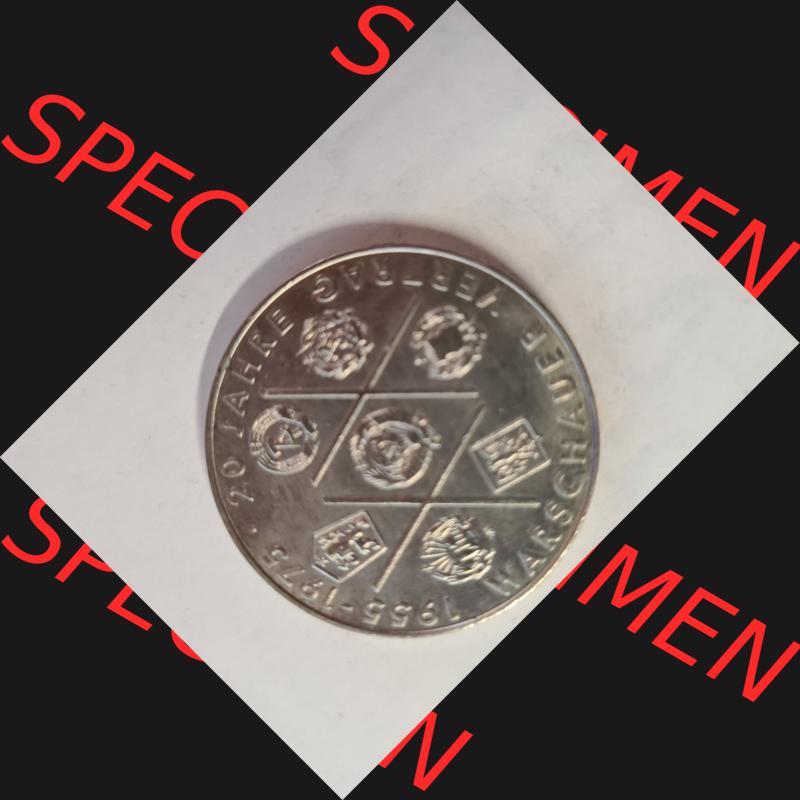 DDR 10 Mark Gedenkmünze 1972, 25 Jahre Warschauer Vertrag aus DDR Münzen Sammlung. (1) Sammlung